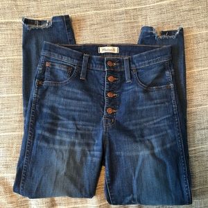 Madewell 10” High Rise Skinny with Chewed Hem